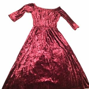 Off the Shoulder Velvet Dress
